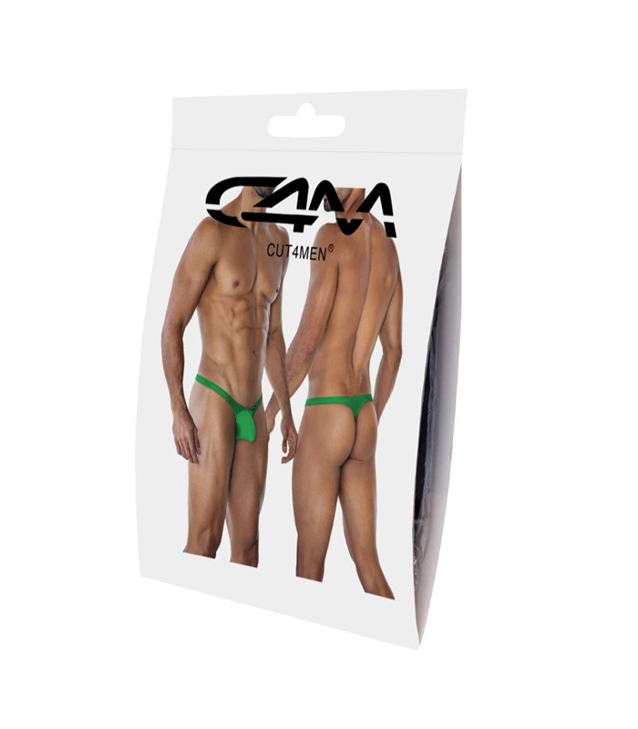 Herren-Mikrofaser-String mit Logoprint | CUT4MEN