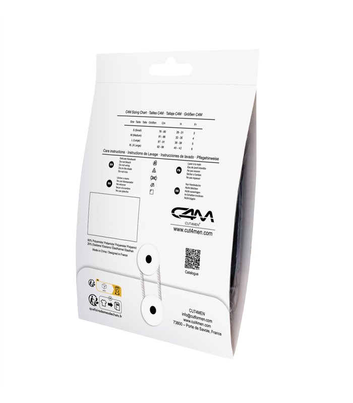String ouvert aus Mikrofaser mit gummiertem Logo | CUT4MEN