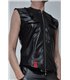 Herren Wetlook Weste mit Reißverschluss und Taschen | Regnes Fetish Planet