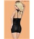 Elegante Chemise mit verstellbaren Trägern und T-String | Provocative