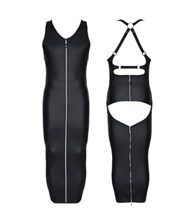Langes Wetlook-Kleid mit Reißverschlüssen und Metallringen | Regnes Fetish Planet Langes Wetlook-Kleid mit Reißverschlüssen und Metallringen | Regnes Fetish Planet
