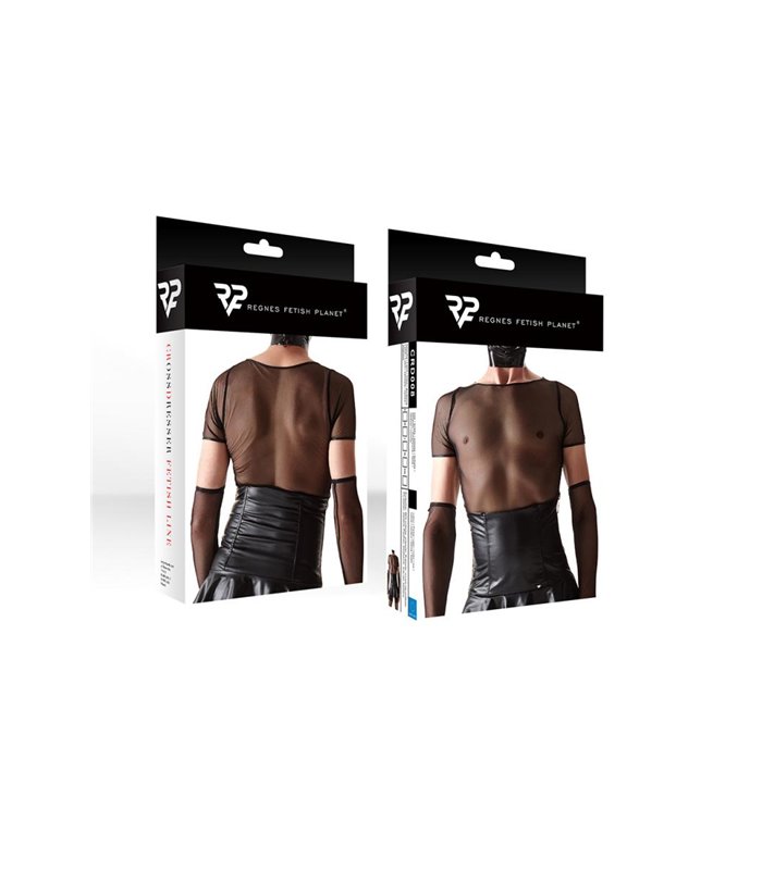 Transparentes Netz-Shirt mit eng anliegender Passform | Regnes Fetish Planet