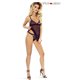 Zweiteiliges Spitzen-Netz Set mit Satin-Details und Quasten | Provocative