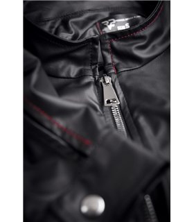 Slim-Fit Fliegerjacke aus Wetlock-Material mit Metallknöpfen | Regnes Fetish Planet Slim-Fit Fliegerjacke aus Wetlock-Material mit Metallknöpfen | Regnes Fetish Planet
