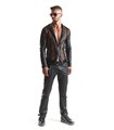 Extravagante Mesh-Jacke mit Wetlook-Elementen und vertikalen Linien | Regnes Fetish Planet Extravagante Mesh-Jacke mit Wetlook-Elementen und vertikalen Linien | Regnes Fetish Planet