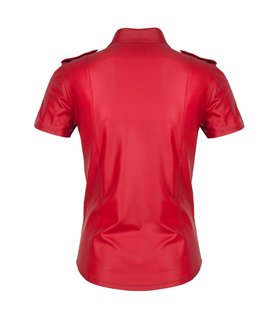 Herren Military-Hemd mit Druckknöpfen und vertikalen Steppnähten | Regnes Fetish Planet Herren Military-Hemd mit Druckknöpfen und vertikalen Steppnähten | Regnes Fetish Planet