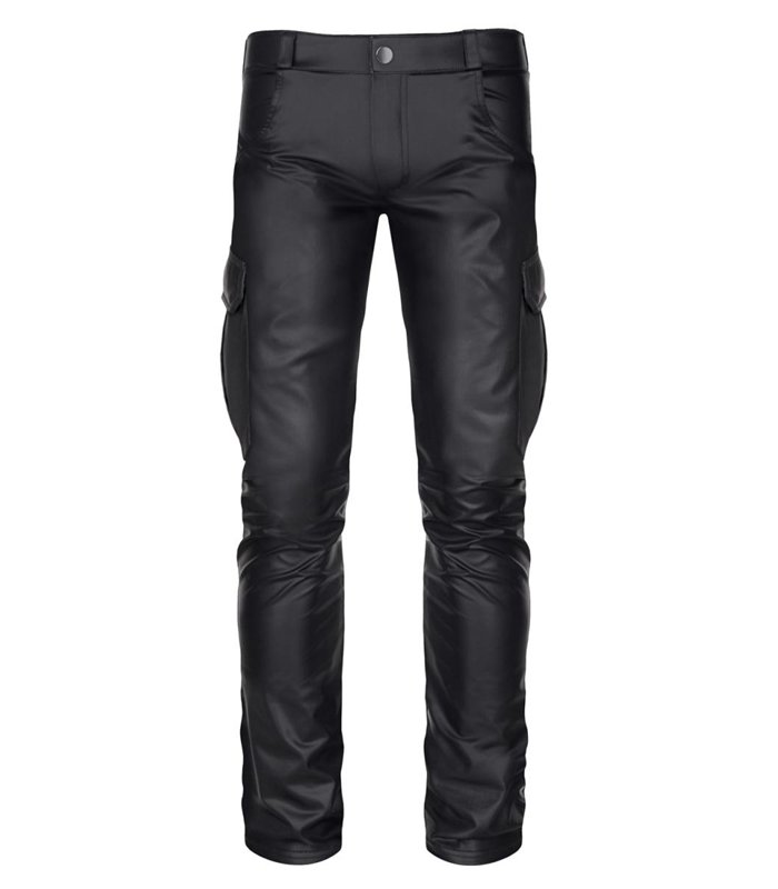Cargohose mit 6 Taschen Wetlook-Material Herren Schnitt | Regnes Fetish Planet