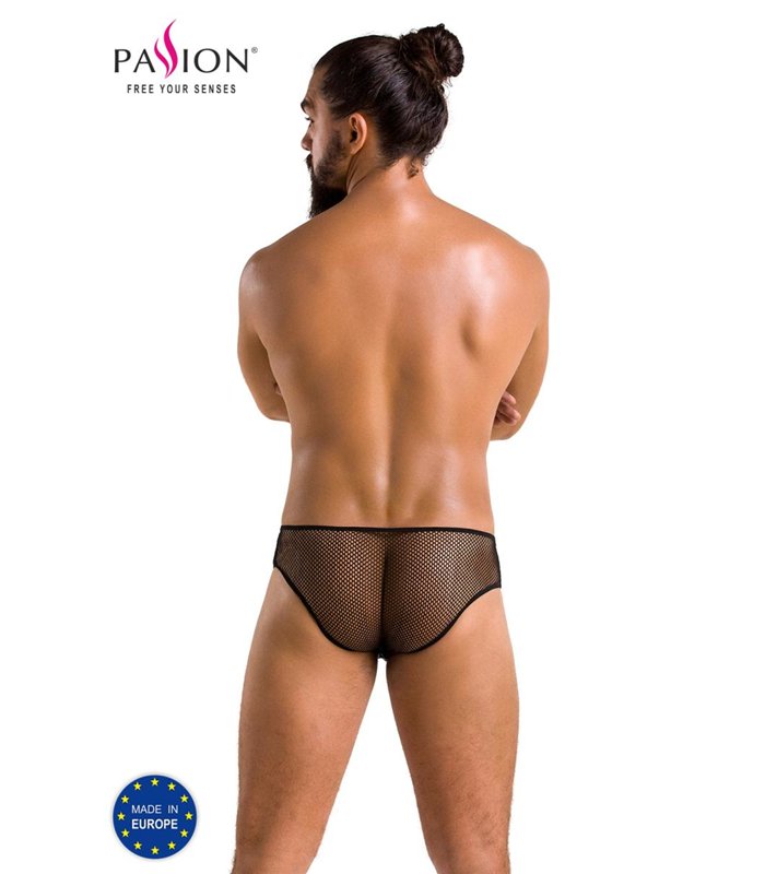 Herren Slip mit Schnürung aus Kunstleder und Netzmaterial | Passion Menswear