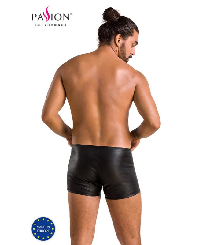 Herren Shorts aus matter Kunstleder mit seitlichen Reißverschluss | Passion Menswear