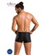 Männer Kunstleder Shorts mit Frontöffnung und Gummibund | Passion Menswear