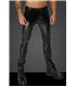 Wetlook Herren Hose mit Schlangen-Struktur und Reißverschluss | Noir Handmade Men