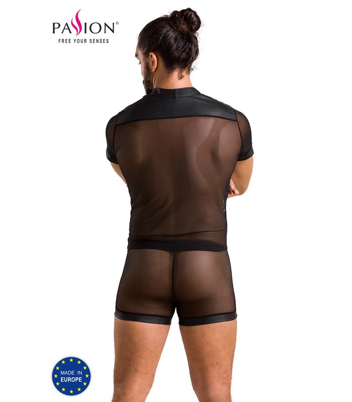 Erotisches Herren-Dessous-Set mit Knöpfen und Netzeinsätzen | Passion Menswear