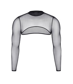 Transparentes Crop-Top aus Tüll mit offener Rückenpartie | Regnes Fetish Planet Transparentes Crop-Top aus Tüll mit offener Rückenpartie | Regnes Fetish Planet