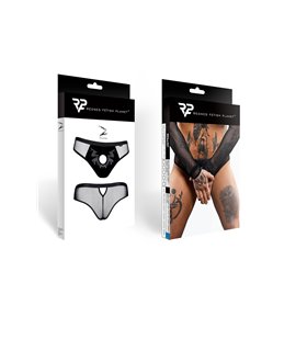 Netz-Slip ouvert mit Vinyl-Einsatz | Regnes Fetish Planet Netz-Slip ouvert mit Vinyl-Einsatz | Regnes Fetish Planet
