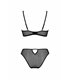 Transparentes Netz-Dessous-Set mit Bügel-BH und Slip | Passion