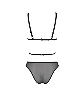 Transparentes Netz-Dessous-Set mit Hakenverschluss | Passion