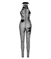 Netzstoff-Bodystocking mit Wildblumen-Flockdruck | Noir Handmade Netzstoff-Bodystocking mit Wildblumen-Flockdruck | Noir Handmade