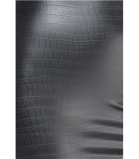 Wetlook Tanga mit Krokodilmuster und seitlichen Verschlüssen | Noir Handmade