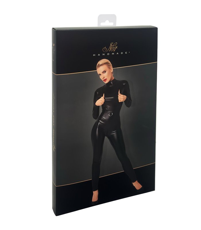 Powerwetlook Catsuit mit rückseitigem Reißverschluss | Noir Handmade