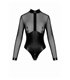 Transparenter Netz-Body mit Reißverschluss und Metallringen | Noir Handmade