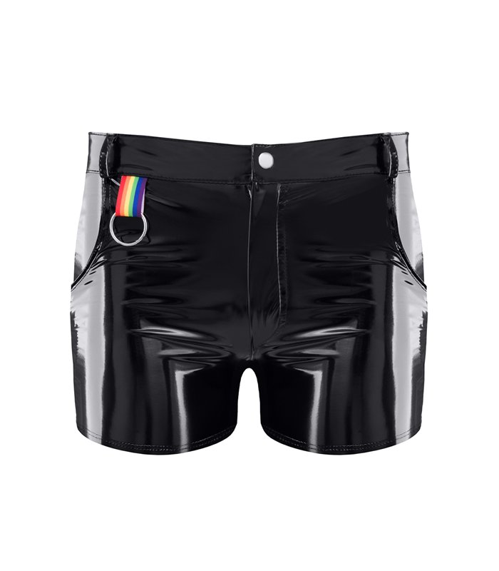 Lack-Shorts mit Taschen und Metallring | Regnes Fetish Planet