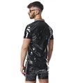 Herren Poloshirt mit Regenbogen-Kragen und Reißverschluss | Regnes Fetish Planet Herren Poloshirt mit Regenbogen-Kragen und Reißverschluss | Regnes Fetish Planet