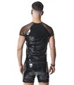 PVC Mesh T-Shirt mit Regenbogen-Patch für Herren | Regnes Fetish Planet PVC Mesh T-Shirt mit Regenbogen-Patch für Herren | Regnes Fetish Planet