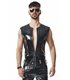 PVC Herren Weste mit vertikalen Nähten und Zipper | Regnes Fetish Planet