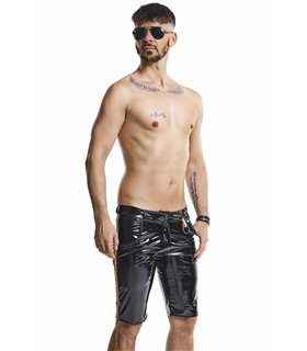 Herren Lack-Shorts mit Regenbogen-Akzent und Taschen | Regnes Fetish Planet Herren Lack-Shorts mit Regenbogen-Akzent und Taschen | Regnes Fetish Planet