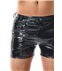 Herren Lack-Shorts mit Taschen und Metallring | Regnes Fetish Planet
