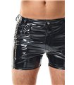 Herren Lack-Shorts mit Taschen und Metallring | Regnes Fetish Planet Herren Lack-Shorts mit Taschen und Metallring | Regnes Fetish Planet