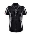 Herren Military PVC Hemd Slim Fit mit Druckknöpfen | Regnes Fetish Planet Herren Military PVC Hemd Slim Fit mit Druckknöpfen | Regnes Fetish Planet
