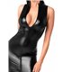 Elegantes Wetlook Kleid mit zweiwegigem Reißverschluss | Noir Handmade