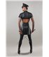 Eleganter Wetlook Faltenrock mit seitlichem Reißverschluss | Regnes Fetish Planet