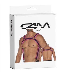 Männer Harness mit Metallringen und verstellbaren Druckknöpfen | CUT4MEN Männer Harness mit Metallringen und verstellbaren Druckknöpfen | CUT4MEN