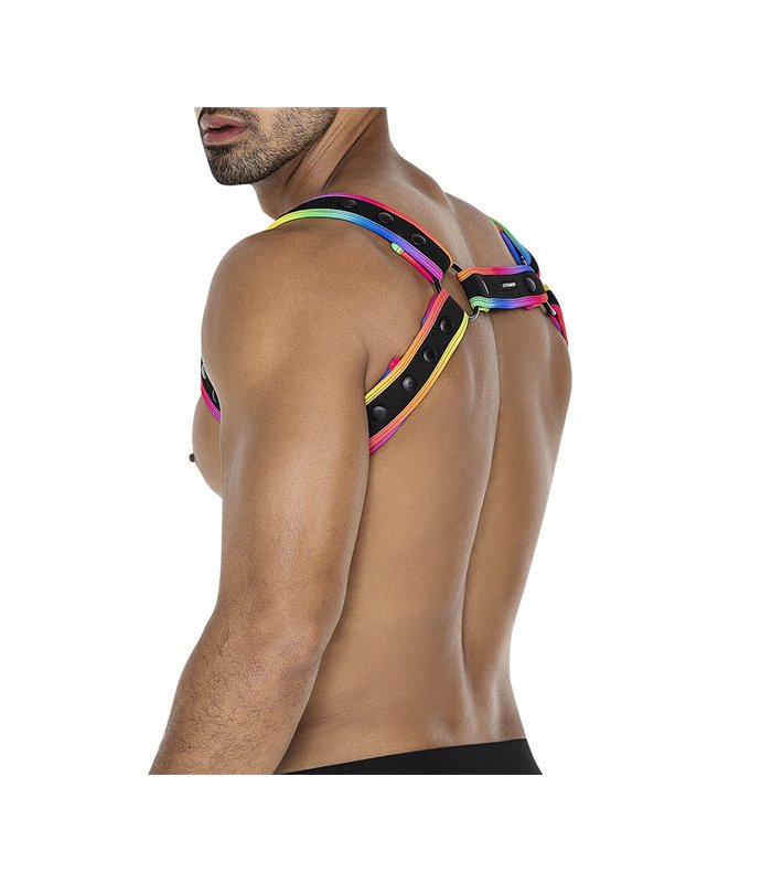 Herren Harness zweiteilig mit Metallringen und Karabinerhaken | CUT4MEN