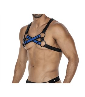 Herren Harness Kunstleder Riemen verstellbar mit Metallringen | CUT4MEN Herren Harness Kunstleder Riemen verstellbar mit Metallringen | CUT4MEN