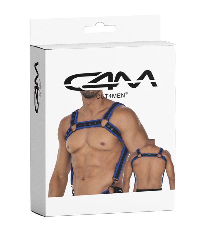 Herren Harness Neopren Riemen Karabiner Metallringe | CUT4MEN