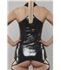 Brustfreies Lack-Minikleid mit Strumpfhalterclips | Demoniq