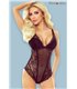 Eleganter Spitzen-Body mit Netz-Einsätzen und gepolstertem BH | Provocative