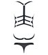 Ouvert Body mit Reißverschluss, seitlichen Clips und String | Regnes Fetish Planet