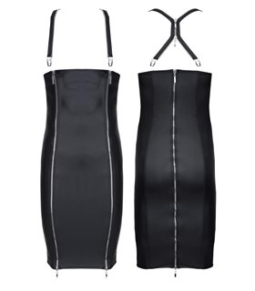 Wetlook-Kleid mit Reißverschlüssen und abnehmbaren Hosenträgern | Regnes Fetish Planet Wetlook-Kleid mit Reißverschlüssen und abnehmbaren Hosenträgern | Regnes Fetish Planet