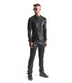 Slim-Fit Fliegerjacke aus Wetlock-Material mit Metallknöpfen | Regnes Fetish Planet Slim-Fit Fliegerjacke aus Wetlock-Material mit Metallknöpfen | Regnes Fetish Planet