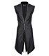 Herren Wetlook Frack Weste Slim-Fit mit Dreieckelementen | Regnes Fetish Planet