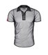 Transparentes Herren Mesh Poloshirt mit vertikalen Steppnähten | Regnes Fetish Planet