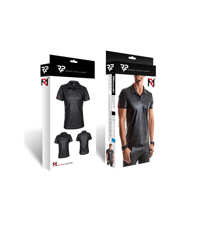 Herren Wetook Poloshirt mit vertikalen Nähten und RFP-Logo | Regnes Fetish Planet