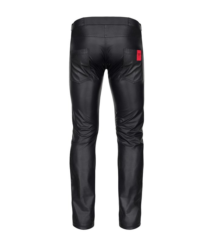 Herren Wetlook Hose mit Löchertaschen und Gürtelschlaufen | Regnes Fetish Planet
