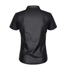 Wetlook-Poloshirt mit Reißverschluss und Ziernähten | Regnes Fetish Planet Wetlook-Poloshirt mit Reißverschluss und Ziernähten | Regnes Fetish Planet