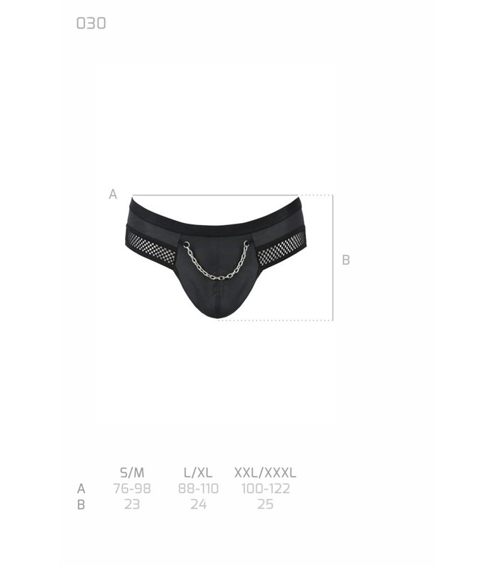Ouvert-Slip mit Metallkette und Netzeinsatz | Passion Menswear