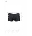 Herren Kunstleder Shorts mit seitlicher Öffnung und Gummibund | Passion Menswear